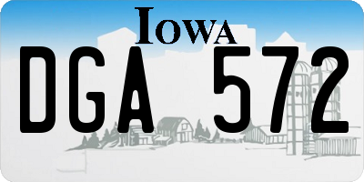 IA license plate DGA572