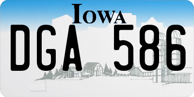 IA license plate DGA586