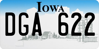 IA license plate DGA622