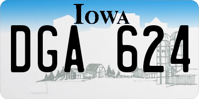 IA license plate DGA624
