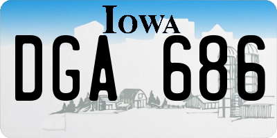 IA license plate DGA686