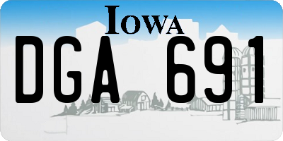 IA license plate DGA691