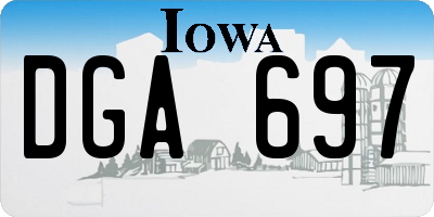 IA license plate DGA697