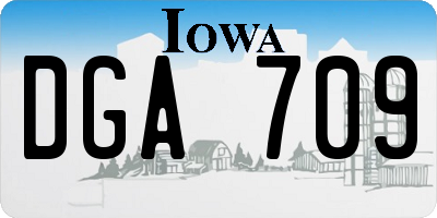 IA license plate DGA709