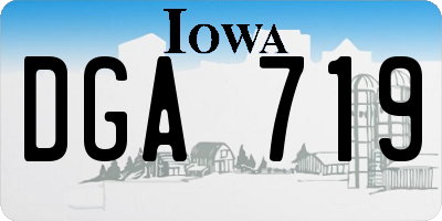 IA license plate DGA719