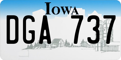 IA license plate DGA737