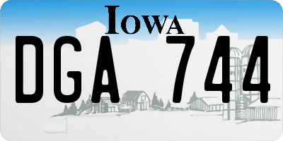 IA license plate DGA744