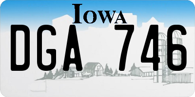IA license plate DGA746