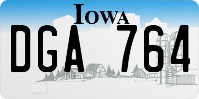 IA license plate DGA764