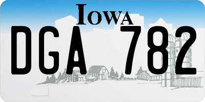 IA license plate DGA782
