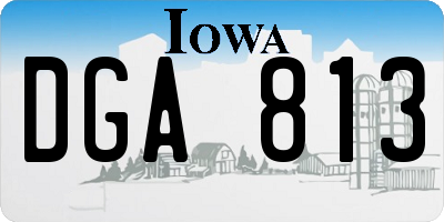 IA license plate DGA813