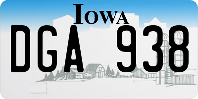 IA license plate DGA938