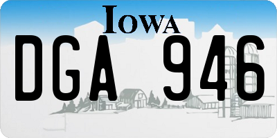 IA license plate DGA946