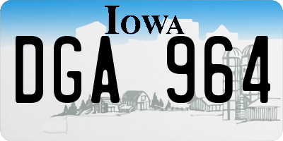IA license plate DGA964