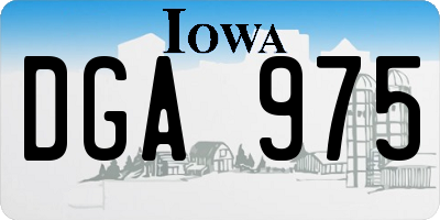 IA license plate DGA975