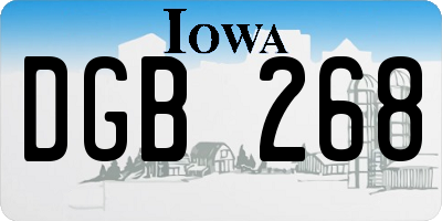 IA license plate DGB268