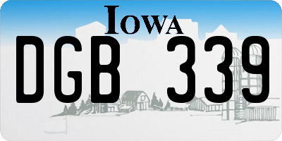 IA license plate DGB339