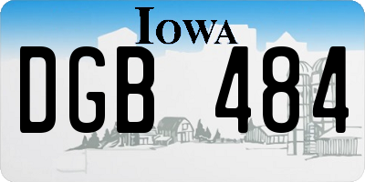 IA license plate DGB484