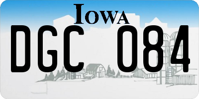 IA license plate DGC084