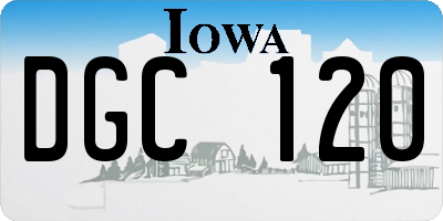 IA license plate DGC120