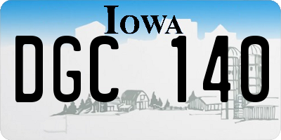 IA license plate DGC140