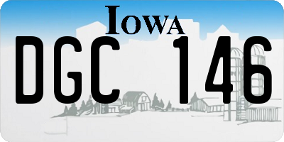 IA license plate DGC146