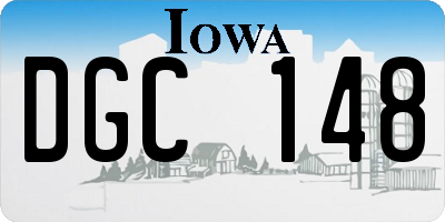 IA license plate DGC148
