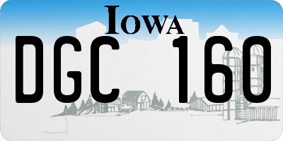 IA license plate DGC160