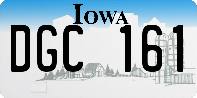 IA license plate DGC161