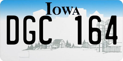IA license plate DGC164