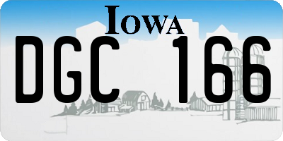 IA license plate DGC166