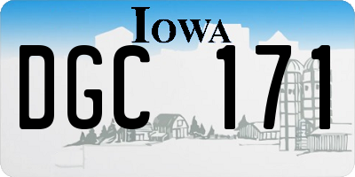 IA license plate DGC171