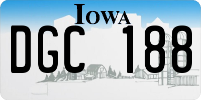 IA license plate DGC188