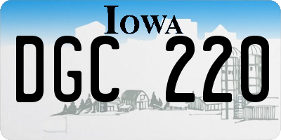 IA license plate DGC220