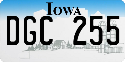 IA license plate DGC255