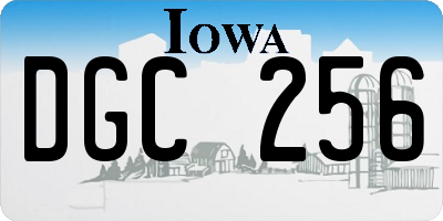 IA license plate DGC256