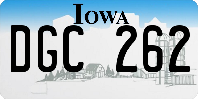 IA license plate DGC262