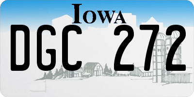 IA license plate DGC272