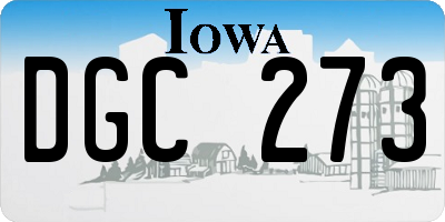 IA license plate DGC273