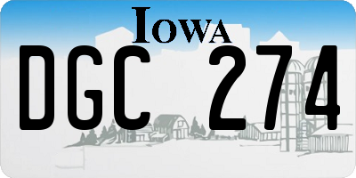IA license plate DGC274