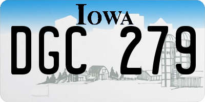 IA license plate DGC279