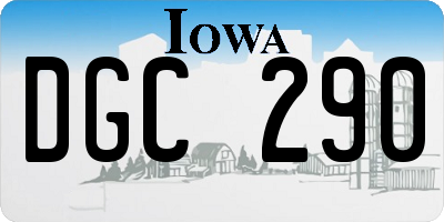IA license plate DGC290