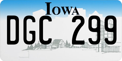 IA license plate DGC299