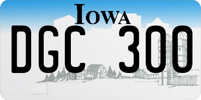 IA license plate DGC300