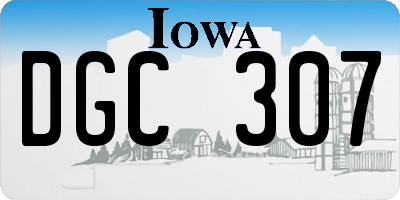 IA license plate DGC307