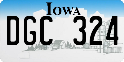 IA license plate DGC324