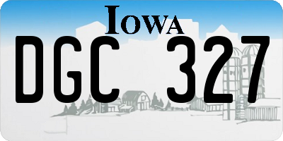 IA license plate DGC327