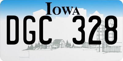 IA license plate DGC328