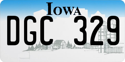 IA license plate DGC329