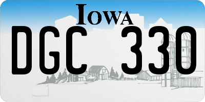IA license plate DGC330